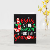 Jesus Is The Reason For The Season Christmas Xmas カード (黄色い花)