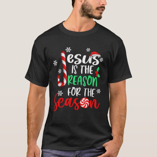 Jesus Is The Reason For The Season Christmas Xmas  Tシャツ (正面)