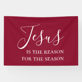 Jesus is the reason for the season Red Christmas 横断幕