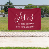Jesus is the reason for the season Red Christmas 横断幕 (インサイチュ)