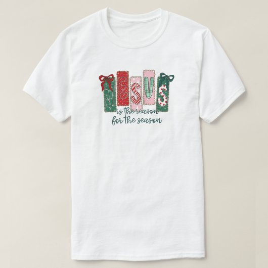 Jesus is the reason for the season tシャツ (デザイン正面)