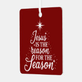 Jesus Is the Reason for This Season Christian メタルオーナメント (正面左)