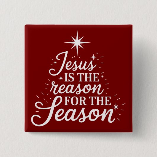 Jesus Is the Reason for This Season Christian  缶バッジ (正面)