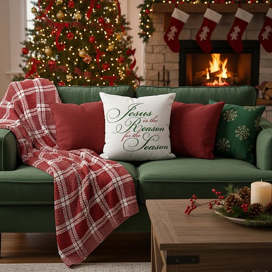 Jesus is the reason throw pillow クッション