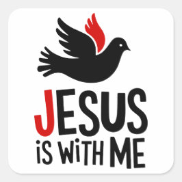 Jesus is with me Gitarrenplektra スクエアシール