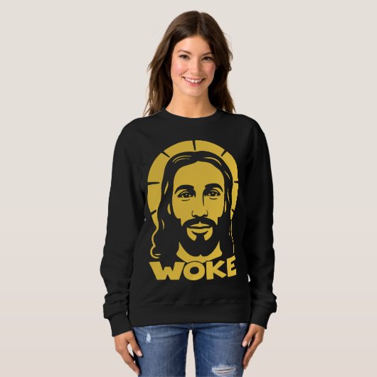 Jesus Is Woke Liberal スウェットシャツ (正面フル)
