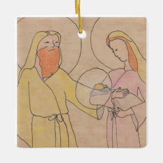 Jesus Joseph and Mary セラミックオーナメント