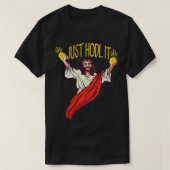 Jesus Just Hodl It Hodl Bitcoin Tシャツ (デザイン正面)