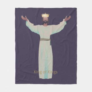 Jesus "King of Kings" Blanket, Christian Gifts フリースブランケット