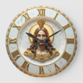 Jesus King of Kings Marble ラージ壁時計 (正面)