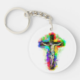Jesus Kreuz Bunt キーホルダー