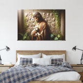 Jesus & Lamb Canvas Print Picture 13 キャンバスプリント (インサイチュ (寝室))