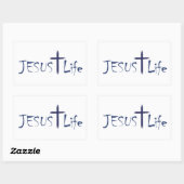 JESUS Life Blue文字シール20/シート 長方形シール (シート)