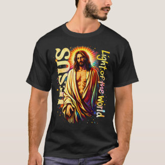 Jesus Light Of The World Christian Faith Tシャツ