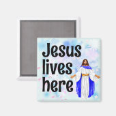 Jesus lives here マグネット (正面/裏面)
