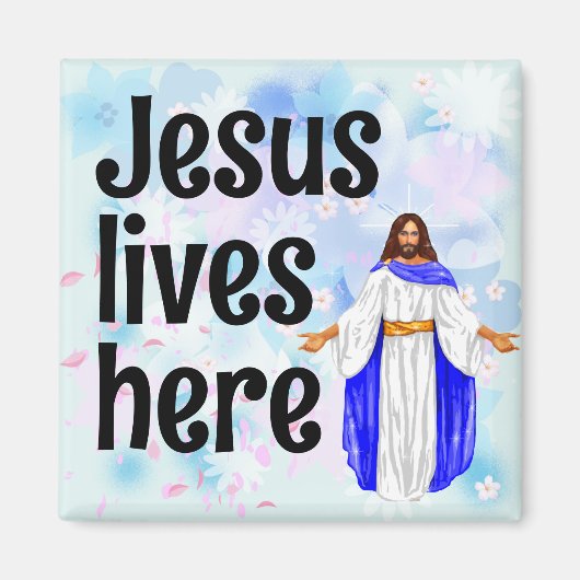 Jesus lives here マグネット (正面)
