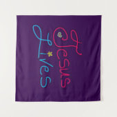 Jesus Lives Purple タペストリー (正面(横))