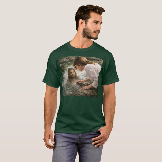 Jesus looking back T-Shirt Tシャツ (正面フル)