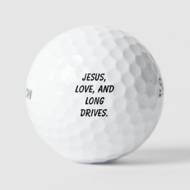 'Jesus, Love, and Long Drives' Christian Wedding  ゴルフボール