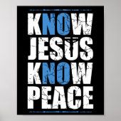 Jesus Love Bible Know Jesus Know Peace No Jesus No ポスター (正面)
