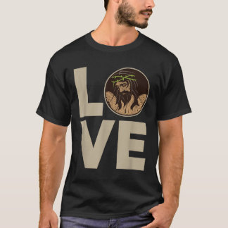 Jesus Love  Crucified Jesus Christian  Tシャツ