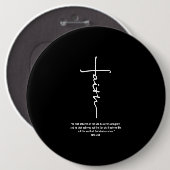 Jesus Love | Faith Cross Christian Jesus Faith God 缶バッジ (正面&裏面)