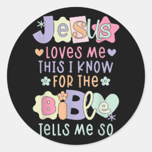 Jesus Love Me I Know Woman I You Love Christi ラウンドシール