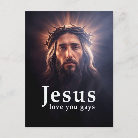 Jesus love you gay ポストカード (正面)