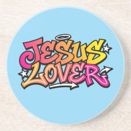 Jesus Lover Sandstein Untersetzer コースター