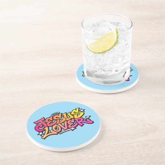 Jesus Lover Sandstein Untersetzer コースター (側面)