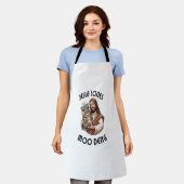 Jesus Loves モー Deng T-Shirt_3 エプロン (着用した状態)