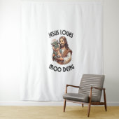Jesus Loves モー Deng T-Shirt_3 タペストリー (インサイチュ)