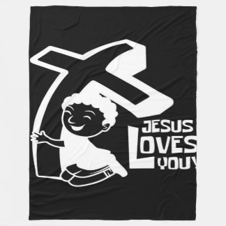 Jesus Loves All Of You Jesus quotes フリースブランケット