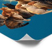 Jesus Loves Cats Christian Cat Lover Jesus Hugs Ca ポスター (角)