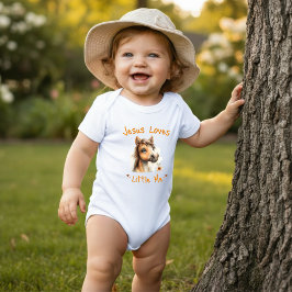 Jesus Loves Little Me Pony Horse Girl ベビーボディスーツ