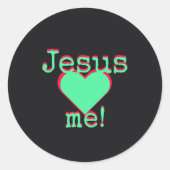 Jesus loves me ラウンドシール (正面)