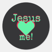 Jesus loves me ラウンドシール (正面)