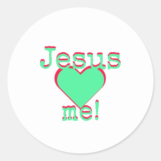 Jesus loves me ラウンドシール (正面)