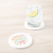 Jesus Loves Me -ヴィンテージデザイン コースター (側面)