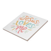 Jesus Loves Me -ヴィンテージデザイン タイル (側面)