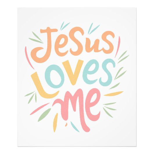 Jesus Loves Me -ヴィンテージデザイン フォトプリント (正面)