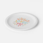 Jesus Loves Me -ヴィンテージデザイン ペーパープレート (アングル)