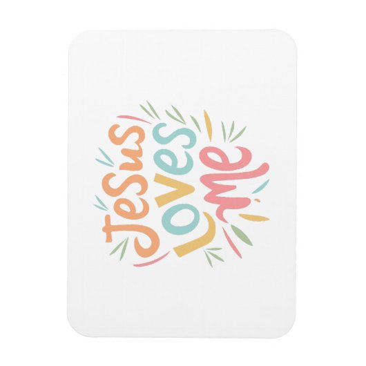 Jesus Loves Me -ヴィンテージデザイン マグネット (縦)
