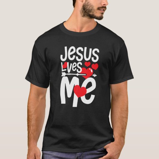 Jesus loves me christian heart believe Premium Tシャツ (正面)
