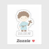 “Jesus Loves Me” cute Christian sticker シール (シート)
