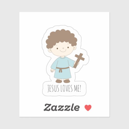 “Jesus Loves Me” cute Christian sticker シール (シート)