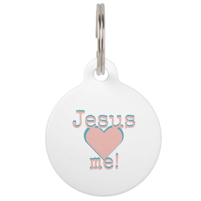 Jesus loves me  – Dog Collar – Hundehalsband ペット　ネームタグ (正面)