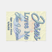 Jesus Loves Me Fleece Baby Blanket フリースブランケット (正面(横))