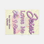 Jesus Loves Me Fleece Baby Blanket フリースブランケット (正面(横))