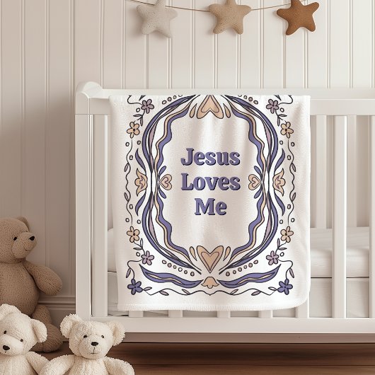 Jesus Loves Me Fleece Blanket Christian Gift  フリースブランケット